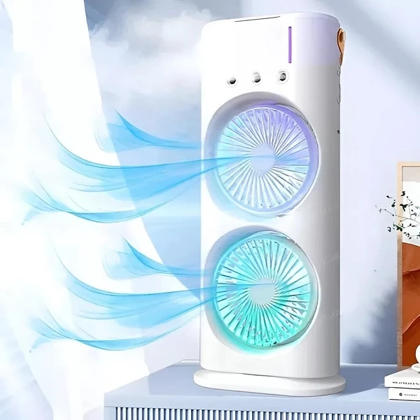 FADIUMS Non-Rechargeable Portable Light Humidifier Double-Ended Spray Fan